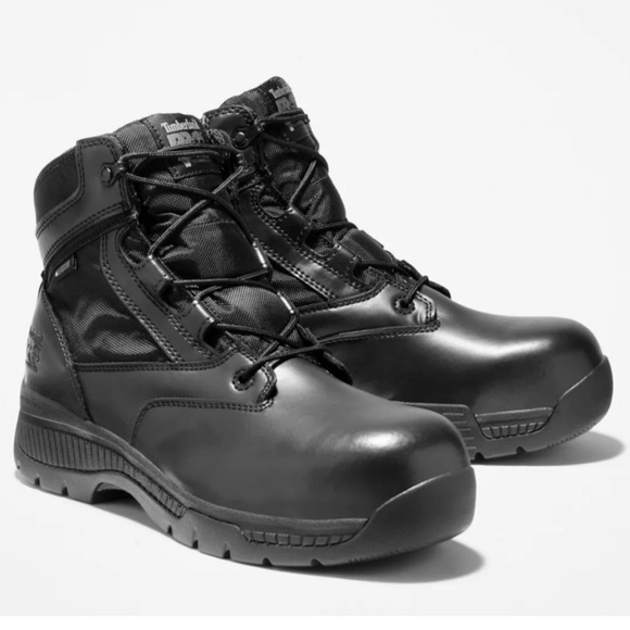 NEW Size 7.5W Mens Timberland Valor 6" Black Composite Toe Waterproof Work Boot - Picture 2 of 5